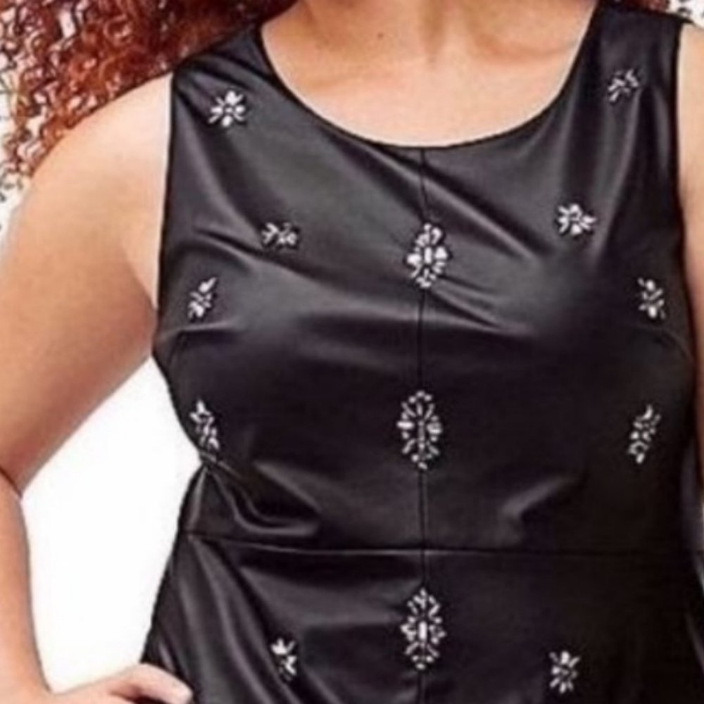 Lane Bryant faux leather top